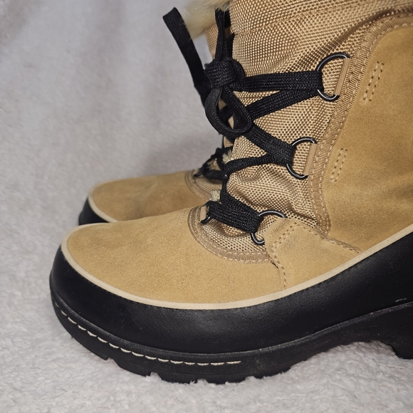Sorel Tivoli Inner Fleece Lace Up Snow Boots 24Cm Beige Size 8.5 - Picture 10 of 14
